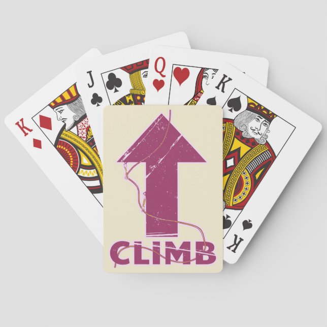 Climb rock climbing rope poker cards (Back)