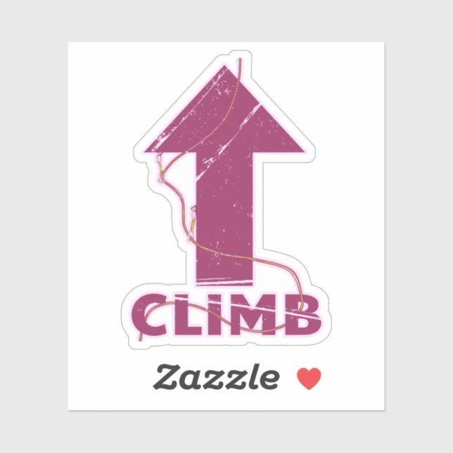 Climb rock climbing rope sticker (Sheet)