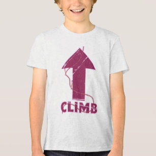 Climb rock climbing rope Tri-Blend shirt