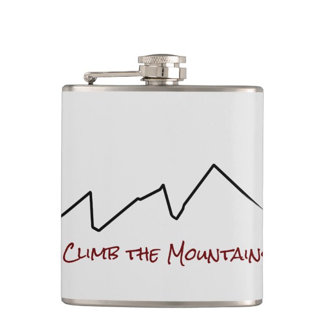 Climb The Mountains Flask (Front)