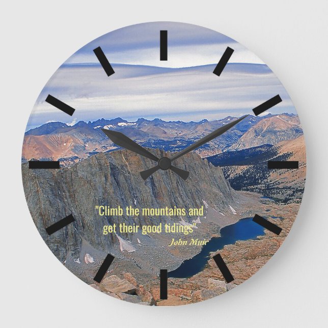 Climb the Mountains Large Clock (Front)