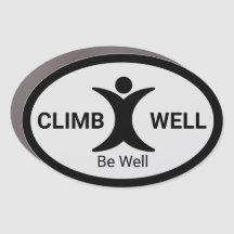 Climb Well Be Well Car Magnet