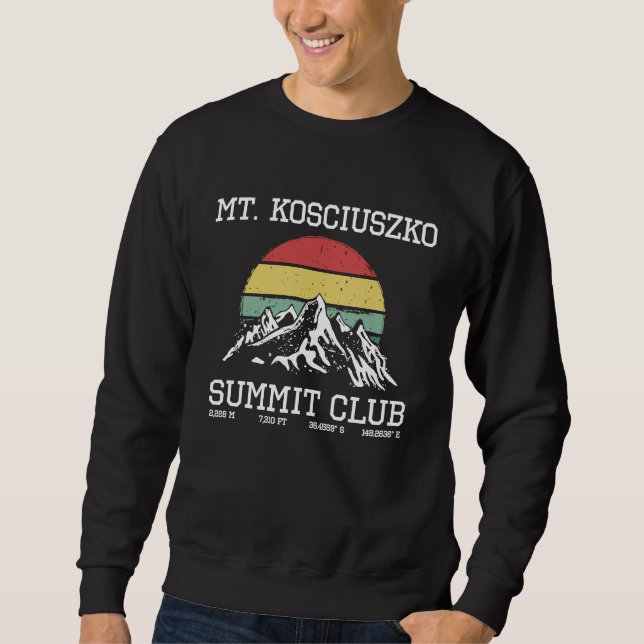 Climbed Mount Kosciuszko Summit Club Sun Australia Sweatshirt (Front)