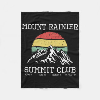 Climbed Mount Rainier Summit Club Hike Washington  Fleece Blanket