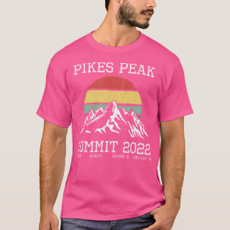 Climbed Pikes Peak Summit 2022 Hike Colorado Sun H T-Shirt