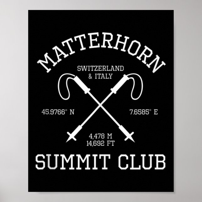Climbed Problemhorn Summit Club Hike Switzerland I Poster (Front)