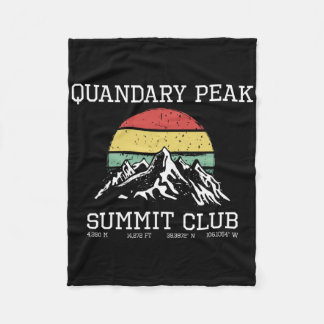 Climbed Quandary Peak Summit Club Hike Colorado Su Fleece Blanket