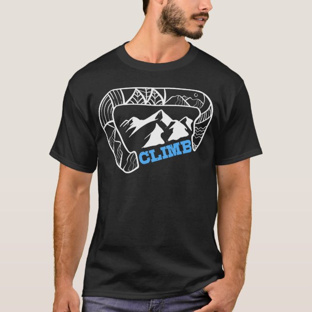 Climber Carabiner Climbing Mountain Sports Gift bo T-Shirt (Front)