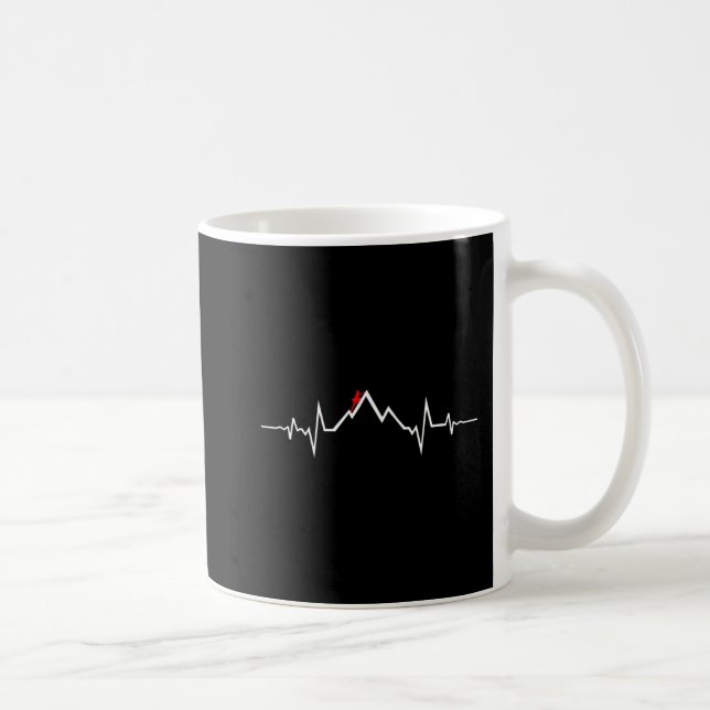 Climber Climbing Heartbeat  Coffee Mug (Right)