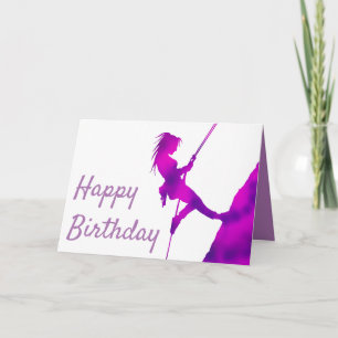 Climber girl Birthday card