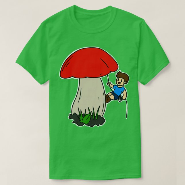 Climber Mushroom T-Shirt (Design Front)