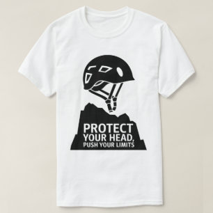 Climber Protection Helmet Design   Adventure Sport T-Shirt