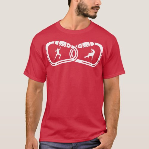 Climber Rock Climbing Carabiner Bouldering  T_Shirt