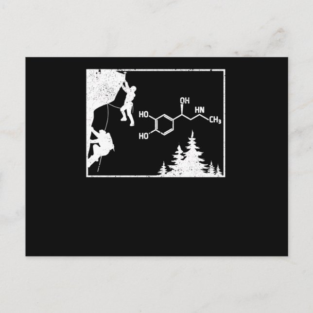 Climbing Adrenaline Chemical Formula Bouldering Postcard (Front)