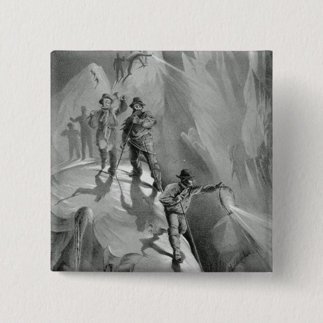 Climbing at Night, from 'Ten Scenes in the Last As Pinback Button (Front)