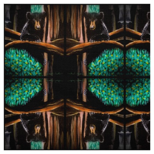 Climbing Baby Bear Fabric