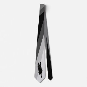 Climbing Black Cat Neck Tie