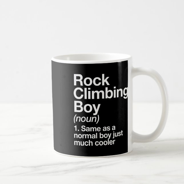 Climbing Boy Definition Funny Sport  Coffee Mug (Right)