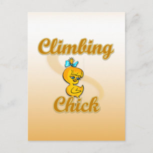 Climbing Chick Postcard