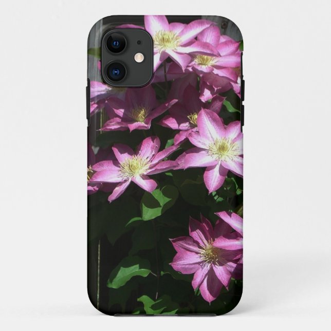 Climbing Clematis Purple Spring Flowers Case-Mate iPhone Case (Back)