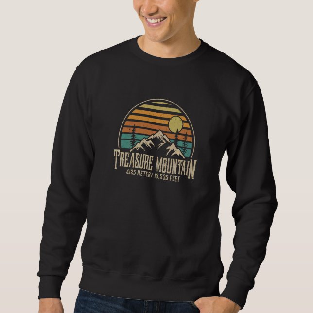 Climbing Colorado Hiking Treasure Mountain   Sweatshirt (Front)