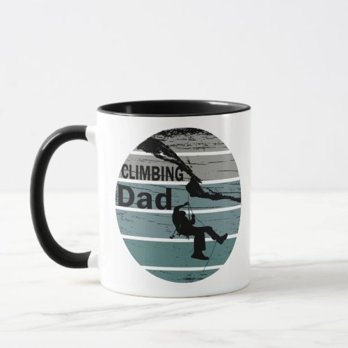 Climbing dad vintage mug