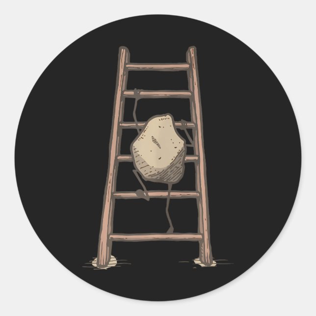 Climbing Definition A Rock Climb On Ladder Rock Classic Round Sticker (Front)