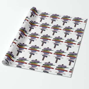 Climbing destinations wrapping paper