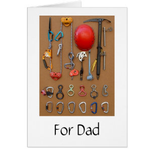Climbing Equipment card for Dad