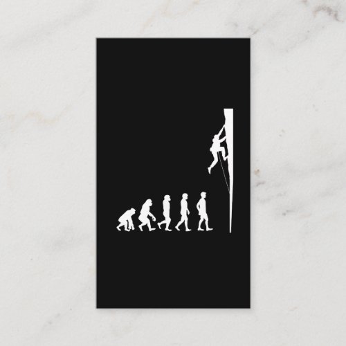 Climbing Evolution Climber Freeclimbing Adventurer Business Card