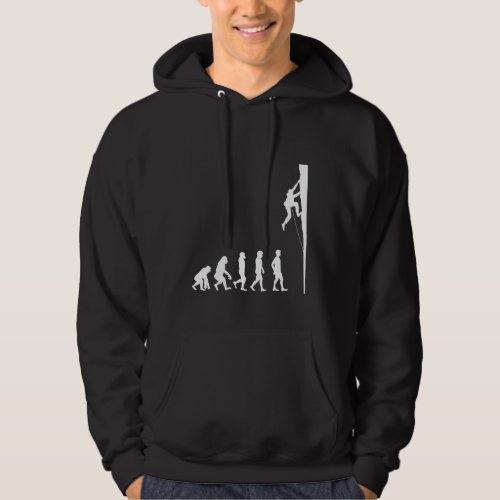 Climbing Evolution Climber Freeclimbing Adventurer Hoodie