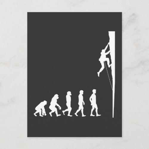 Climbing Evolution Climber Freeclimbing Adventurer Postcard