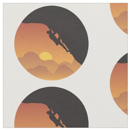 Climbing Flat Design Vector Silhouette Fabric