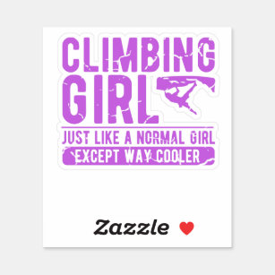 Climbing Girl Gift - Women's Rock Climber - Ladies Sticker