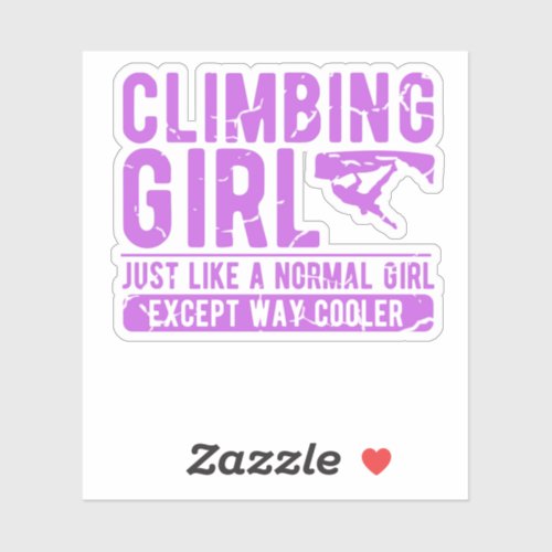 Climbing Girl Gift _ Womens Rock Climber _ Ladies Sticker