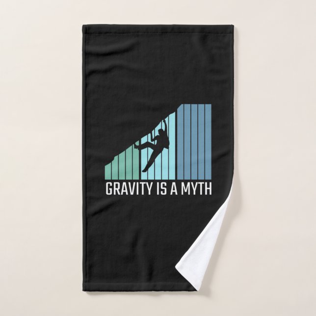 Climbing - Gravity Is a Myth  Hand Towel (Hand Towel)