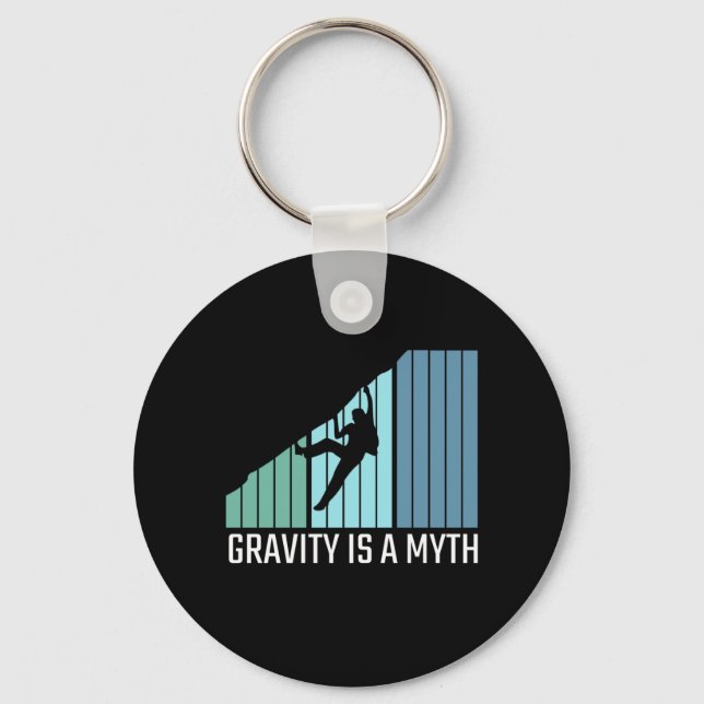 Climbing - Gravity Is a Myth Keychain (Front)