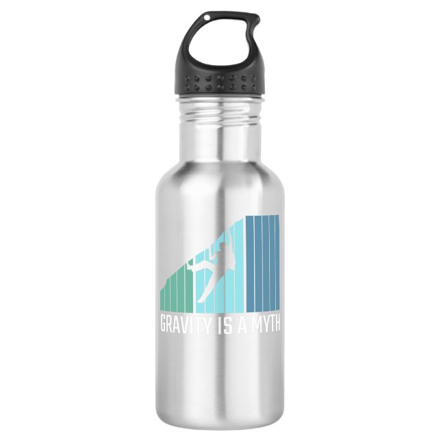 Climbing - Gravity Is a Myth Stainless Steel Water Bottle (Front)