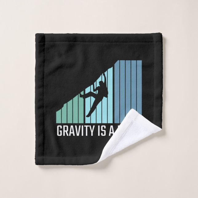 Climbing - Gravity Is a Myth Wash Cloth (Wash Cloth)