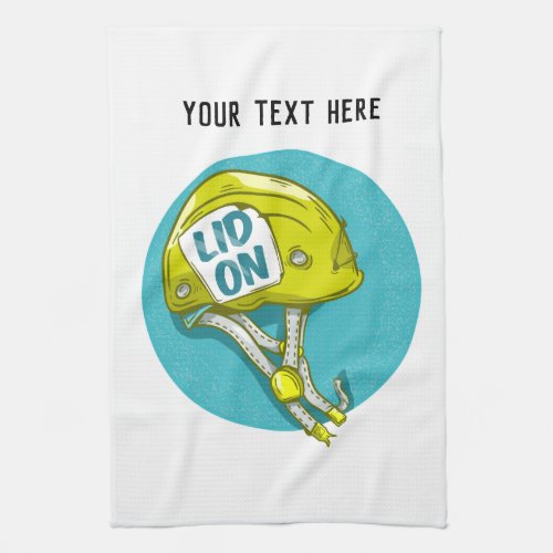 Climbing helmet trad climbing kitchen towel