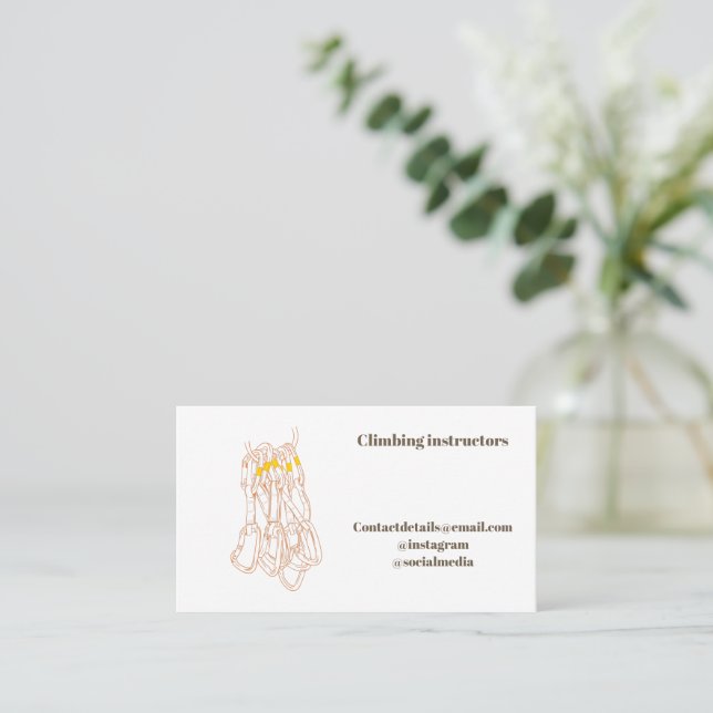 Climbing instructor business card (Standing Front)