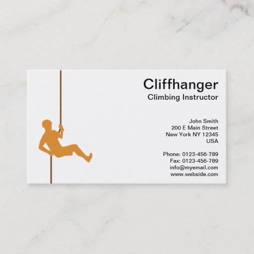 Customizable Climbing Instructor on Robe Business Card