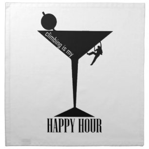 Climbing Is My Happy Hour Napkin