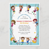 Climbing Kids Invitation