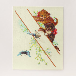 climbing kittens and butterflies jigsaw puzzle