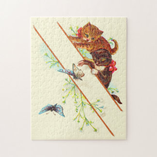 climbing kittens and butterflies jigsaw puzzle