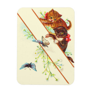 climbing kittens and butterflies magnet