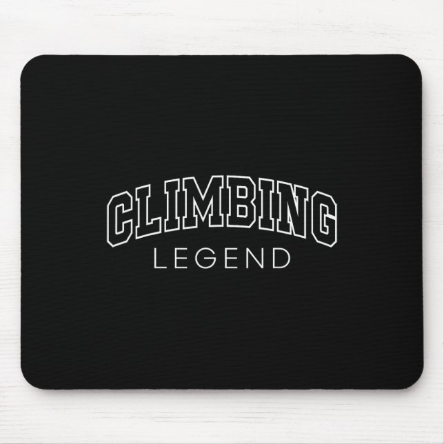 Climbing Legend Funny Athletic Lettering Climber C Mouse Pad (Front)