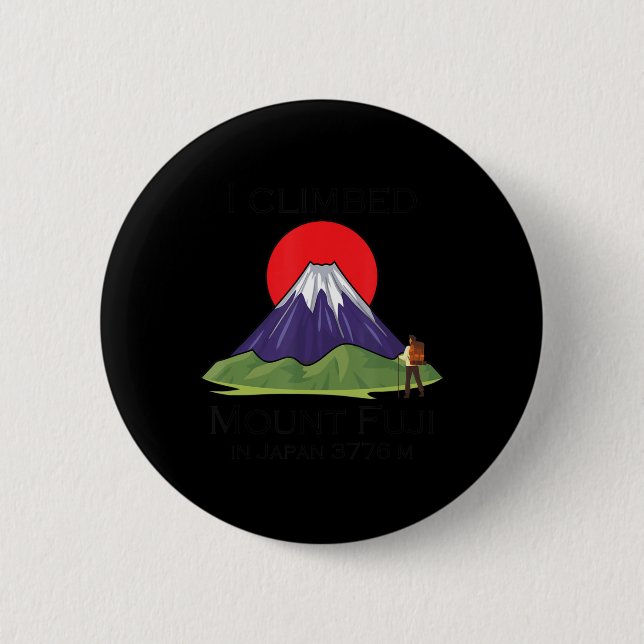 Climbing Mount Fuji  Button (Front)