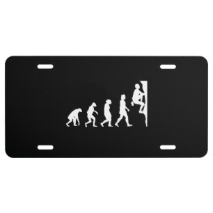 Climbing Mountain Evolution License Plate